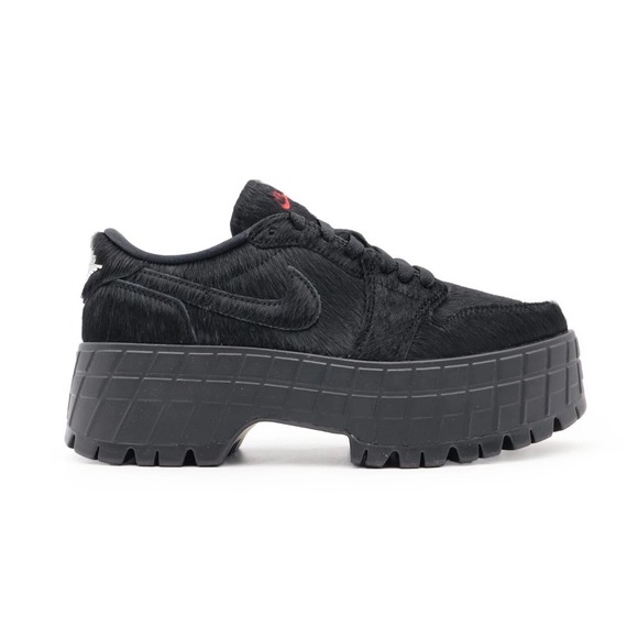 Air Jordans Shoes - Nike Air Jordan Platform Low Sneakers Black Pony‎ Hair Statement Shoes